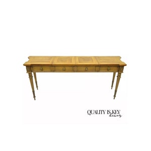 Vintage Karges Walnut French Regency Style Extension Server Console Sofa Table