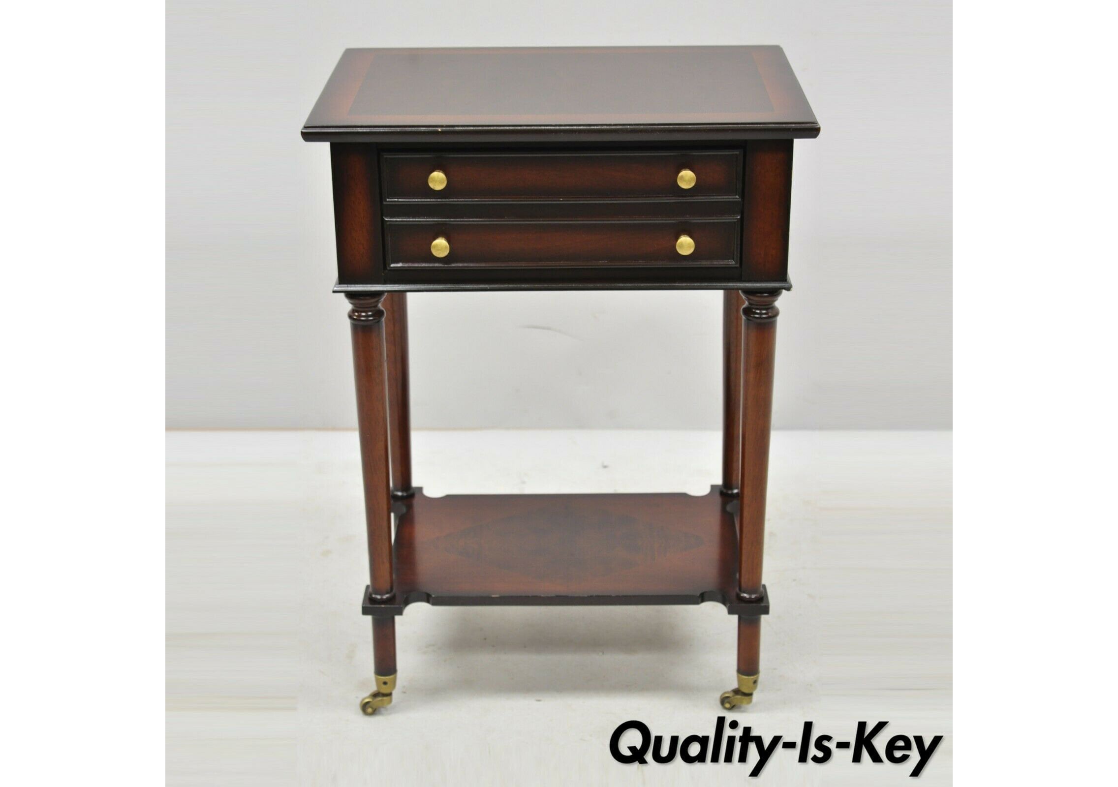 The Bombay Co. One Drawer Cherry Side Table With Brass
