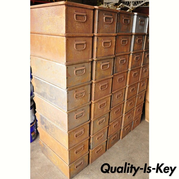 Metal Storage Bin Etsy