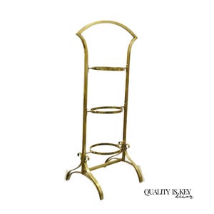 Vintage Italian Mid Century Modern Brass 3 Tier Muffin Pastry Cake Stand