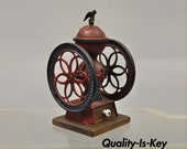 Antique Enterprise Mfg No. 2 Red Black Cast Iron Coffee Grinder