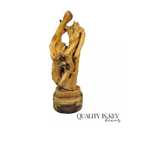 Vintage Mid Century Modern Large Teak Root Driftwood Abstract Statue Sculpture