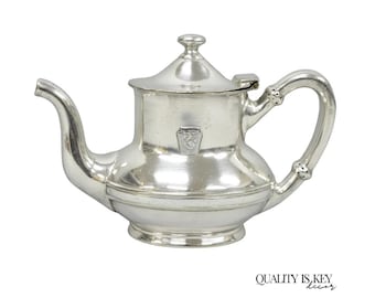 Antique Pennsylvania Railroad PRR Reed & Barton Small Silver Plated Teapot