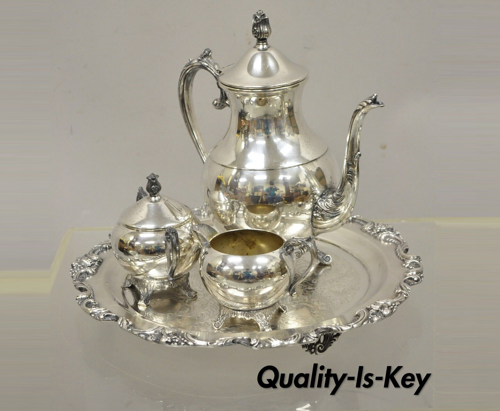 F. B. Rogers Silver Co. 銀メッキのティーサービスセット F. B. Rogers Silver Co. 銀メッキのティーサービスセット