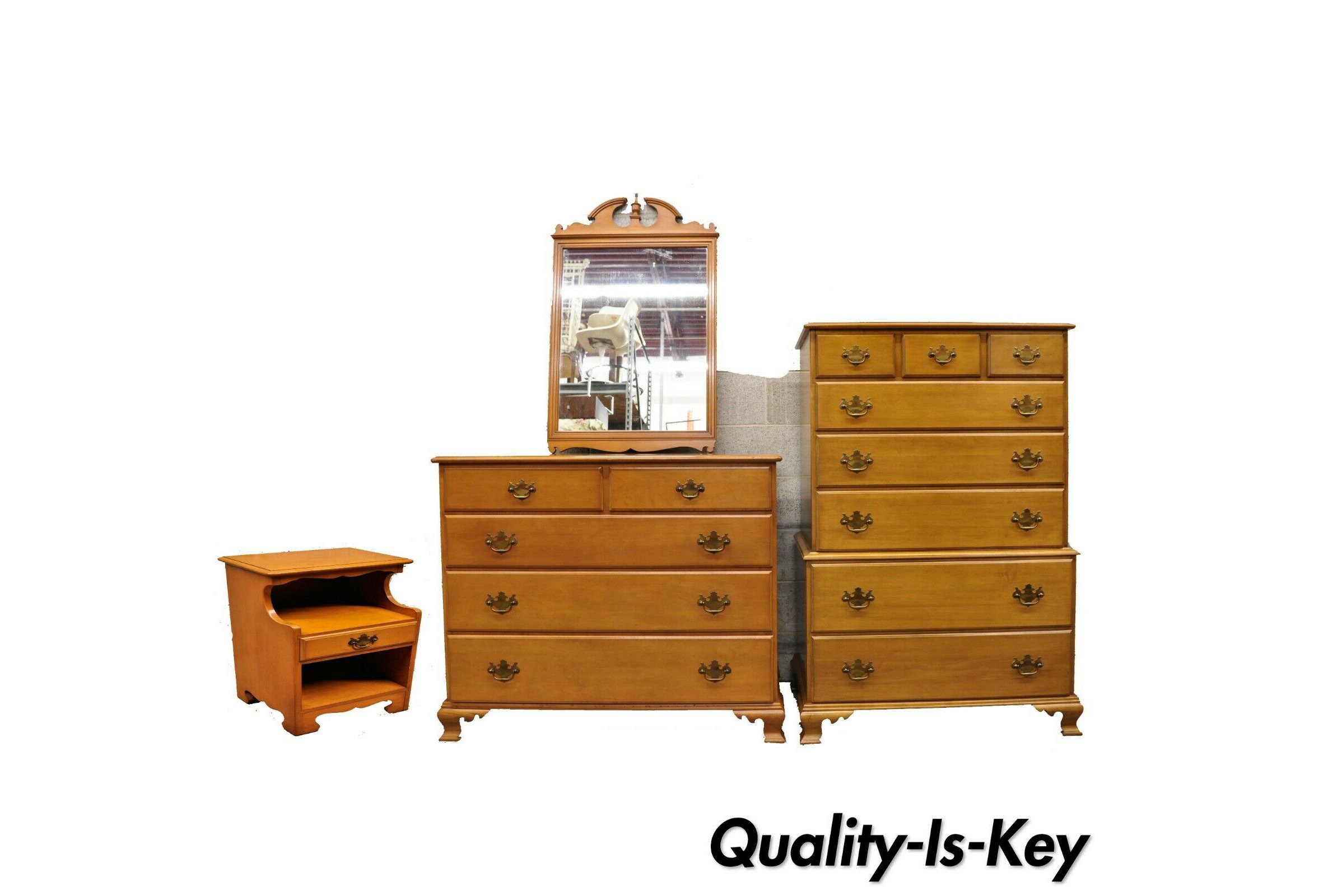 Vintage Beals Maine Rock Maple 4 Pc Bedroom Set Dresser Chest Etsy