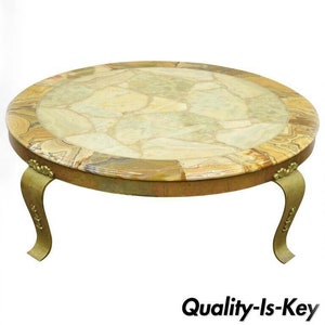Muller's of Mexico Onyx and Brass Coffee Table - Etsy