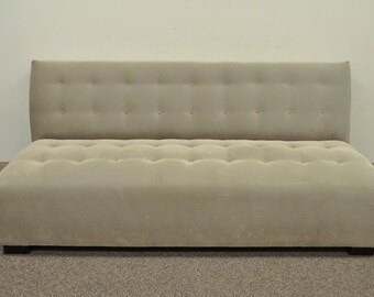 Crate Barrel Mitchell Gold Modern Plus Armless Sofa Loveseat Couch 336 003T 20