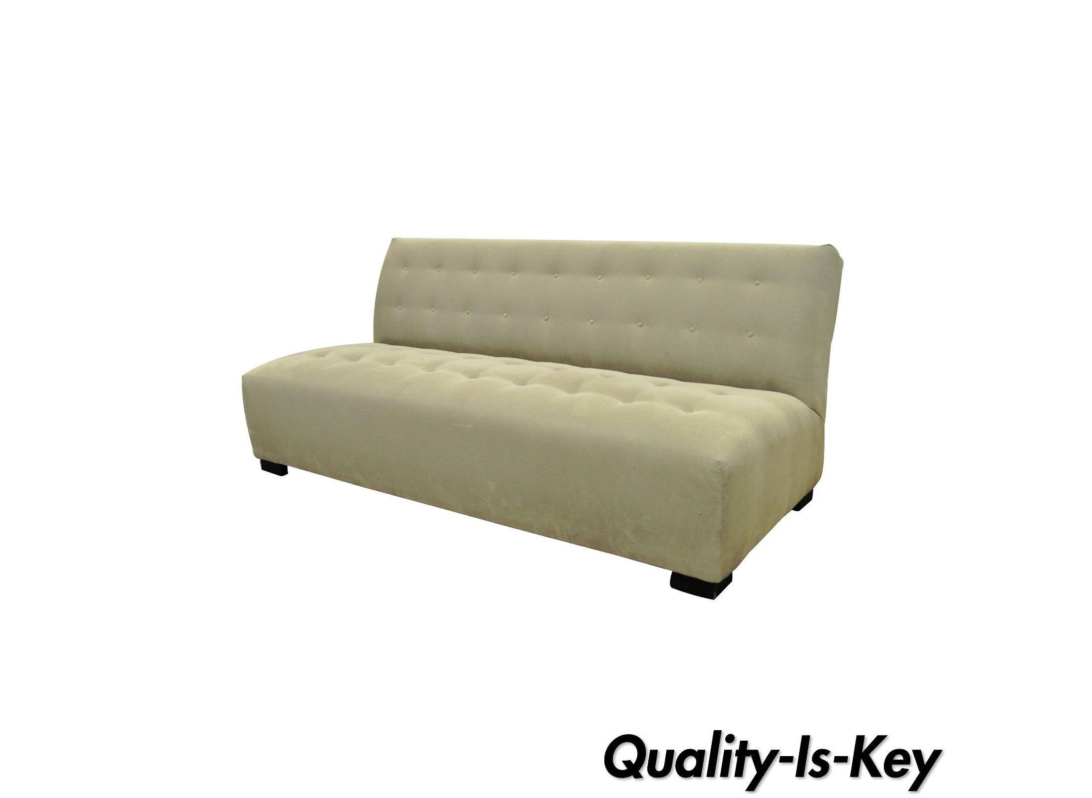 Crate and barrel armless sofa deals
