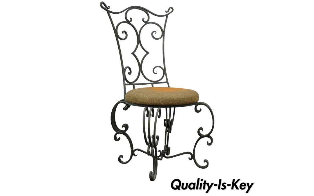 Vintage French Art Nouveau Style Hand Scrolling Wrought Etsy