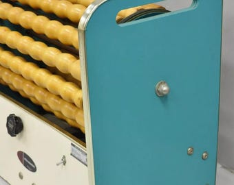 Vintage Vita Master Wood Roller Massager Model VMRL-3 Turquoise Blue Works