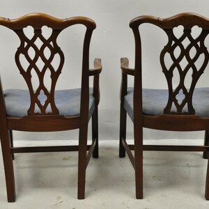 Vintage georgiano Chippendale tallado caoba comedor capitanes | Etsy