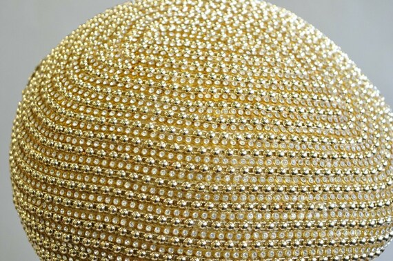 Shellie Mcdowell Millinery Gold Beaded Jeweled Gem Ladies  display picture 1