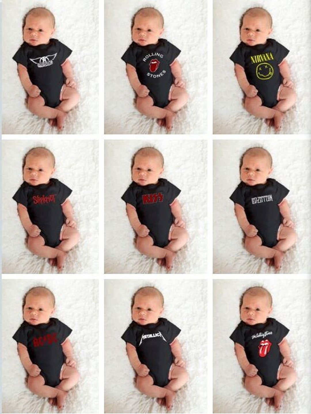 ROCK BAND BABY Bodysuit One Piece Rompers Creepers Etsy