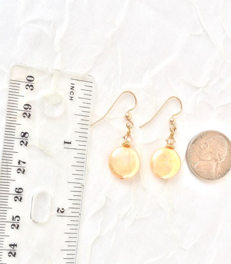 Gold Coin Pearls Large Coin Pearl Ready to Ship Gift June Birthstone image 7