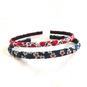 Liberty of London Skinny Hairband Set Liberty Hairband Set Narrow Set of 2 Liberty Flower Print image 5