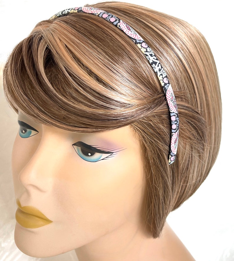 Liberty of London Skinny Headband Set Strawberry Thief Felicite Violet Mint Liberty Set of 2 Floral Hairband Narrow Hairbands image 4