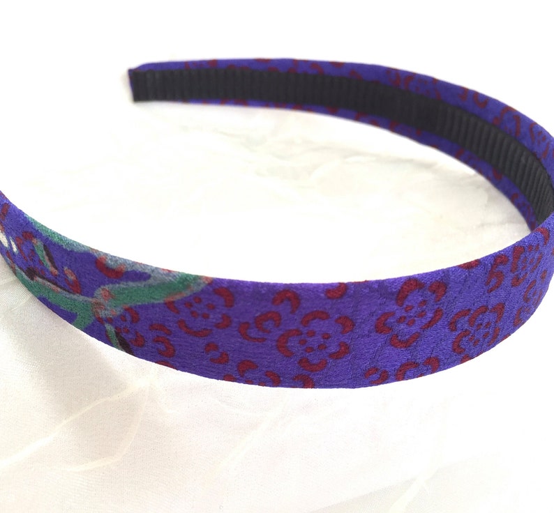 Vintage Kimono Violet Headband Japanese Hairband Girl Etsy