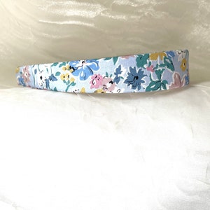 Liberty of London California Bloom Blue Pink Hairband Liberty Floral Print Blue Flower Headband Liberty Hairband Back to School image 6