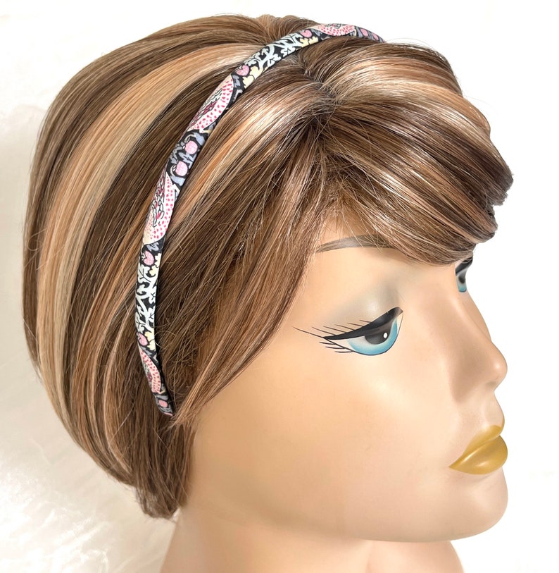 Liberty of London Skinny Headband Set Strawberry Thief Felicite Violet Mint Liberty Set of 2 Floral Hairband Narrow Hairbands image 2