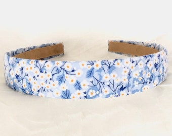 Liberty of London - Liberty Mitsi Blue - Liberty Hairband - Cherry Blossoms - Sakura Flower Print - Flower Headband