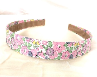 Liberty of London - Liberty Michelle - Pink Flower Hairband - Pink Back to School - Liberty Rose Floral - Flower Hairband