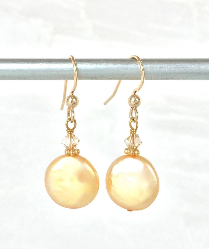 Gold Coin Pearls Large Coin Pearl Ready to Ship Gift June Birthstone image 6