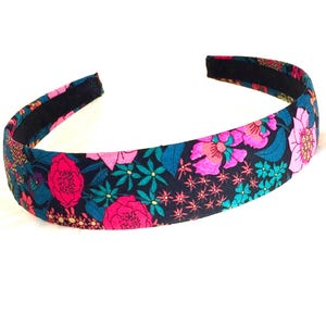 Liberty of London - Liberty Ciara Pink - Tana Lawn® Cotton - Magenta Alice Band - Liberty Flower Print - Teal Orange Black -Back to School