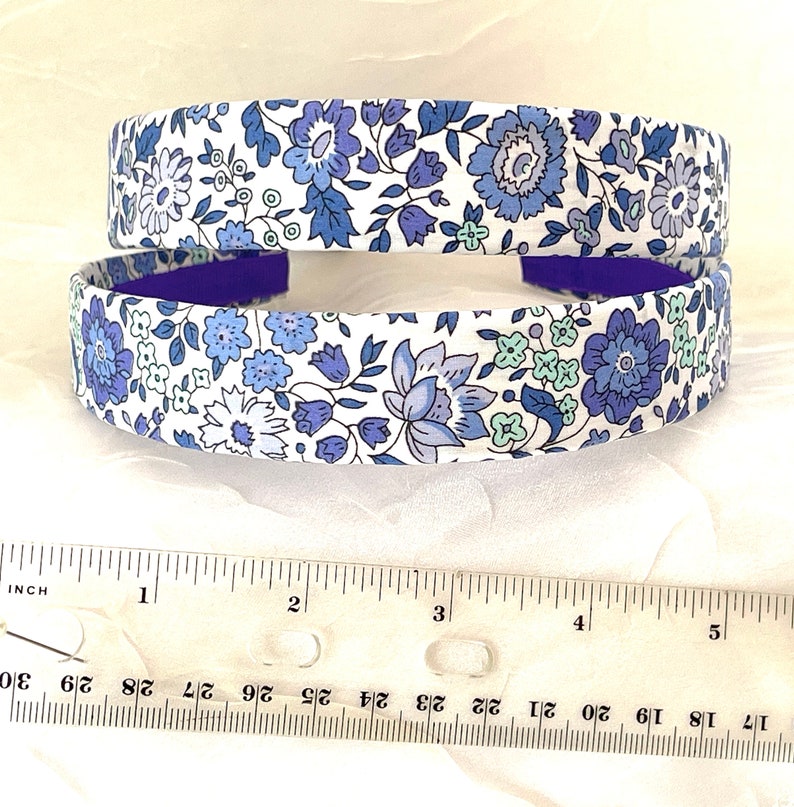 Liberty of London Liberty Tana Lawn® Purple Danjo Periwinkle Floral William Morris Print Victorian Alice Band Back to School image 3