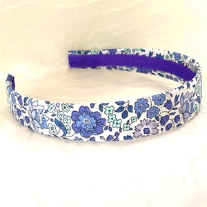 Liberty of London Liberty Tana Lawn® Purple Danjo Periwinkle Floral William Morris Print Victorian Alice Band Back to School image 5