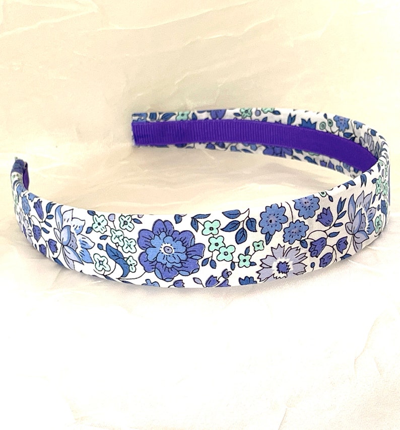 Liberty of London Liberty Tana Lawn® Purple Danjo Periwinkle Floral William Morris Print Victorian Alice Band Back to School image 5