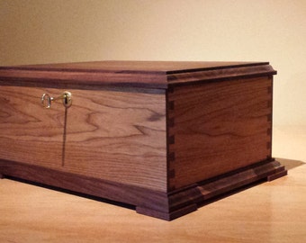 Black Walnut/ Butternut Dovetailed Document Box