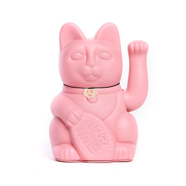 Diminuto Cielo. Lucky Cat wellcome manekineko fortune gift (3 sizes L-M-S) japanese tradition Colour: bubblegum pink