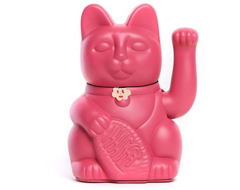 Diminuto Cielo. Lucky Cat wellcome manekineko fortune gift (3 tailles L-M-S) tradition japonaise Couleur: rouge violet