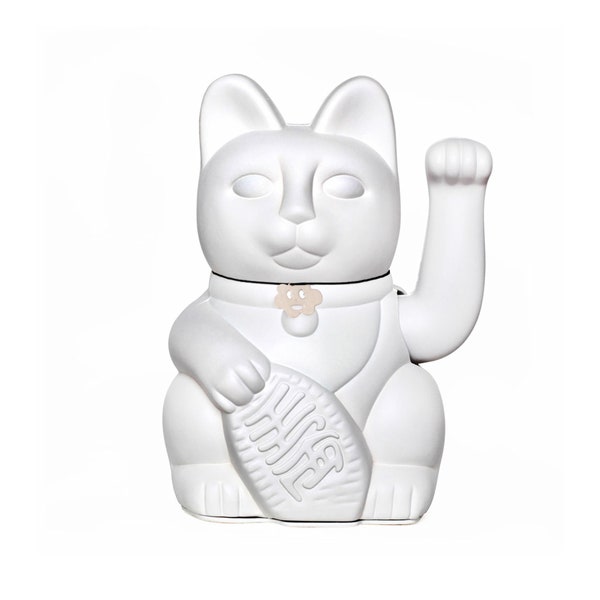 Diminuto Cielo. Lucky Cat welkom manekineko fortuincadeau (3 maten L-M-S) Japanse traditie Kleur: wit