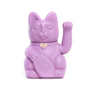 Diminuto Cielo. Lucky Cat wellcome manekineko fortune gift (3 sizes L-M-S) japanese tradition  Colour: mauve