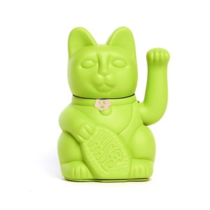 Lucky Cat wellcome manekineko fortuna presente (3 tamanhos L-M-S) tradição japonesa Cor: verde claro