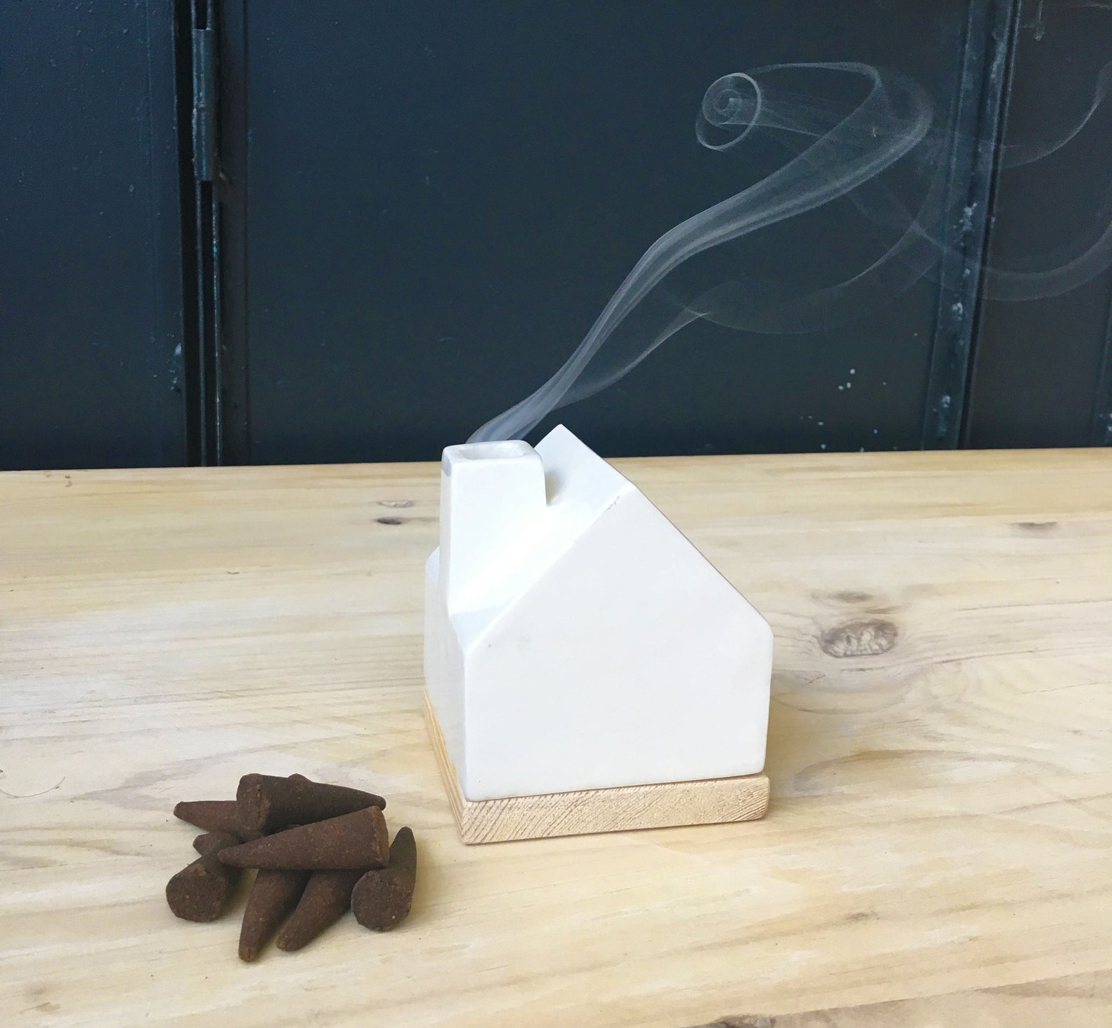 Houseshaped incense burner incense cones handmade ceramics Etsy