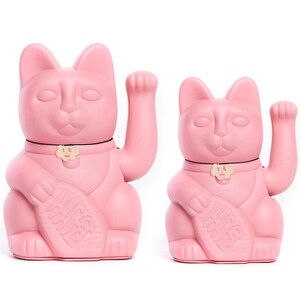 Lucky Cat wellcome manekineko fortune gift (3 sizes L-M-S) japanese tradition Colour: bubblegum pink image 6