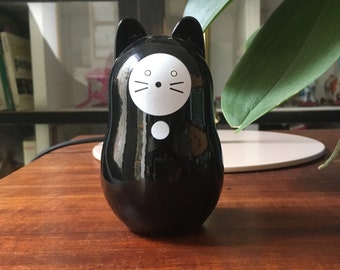 だるま猫（黒）ミックスだるま＆招き猫　招き猫　日本の伝統　おもちゃ　ギフト　禅　達磨