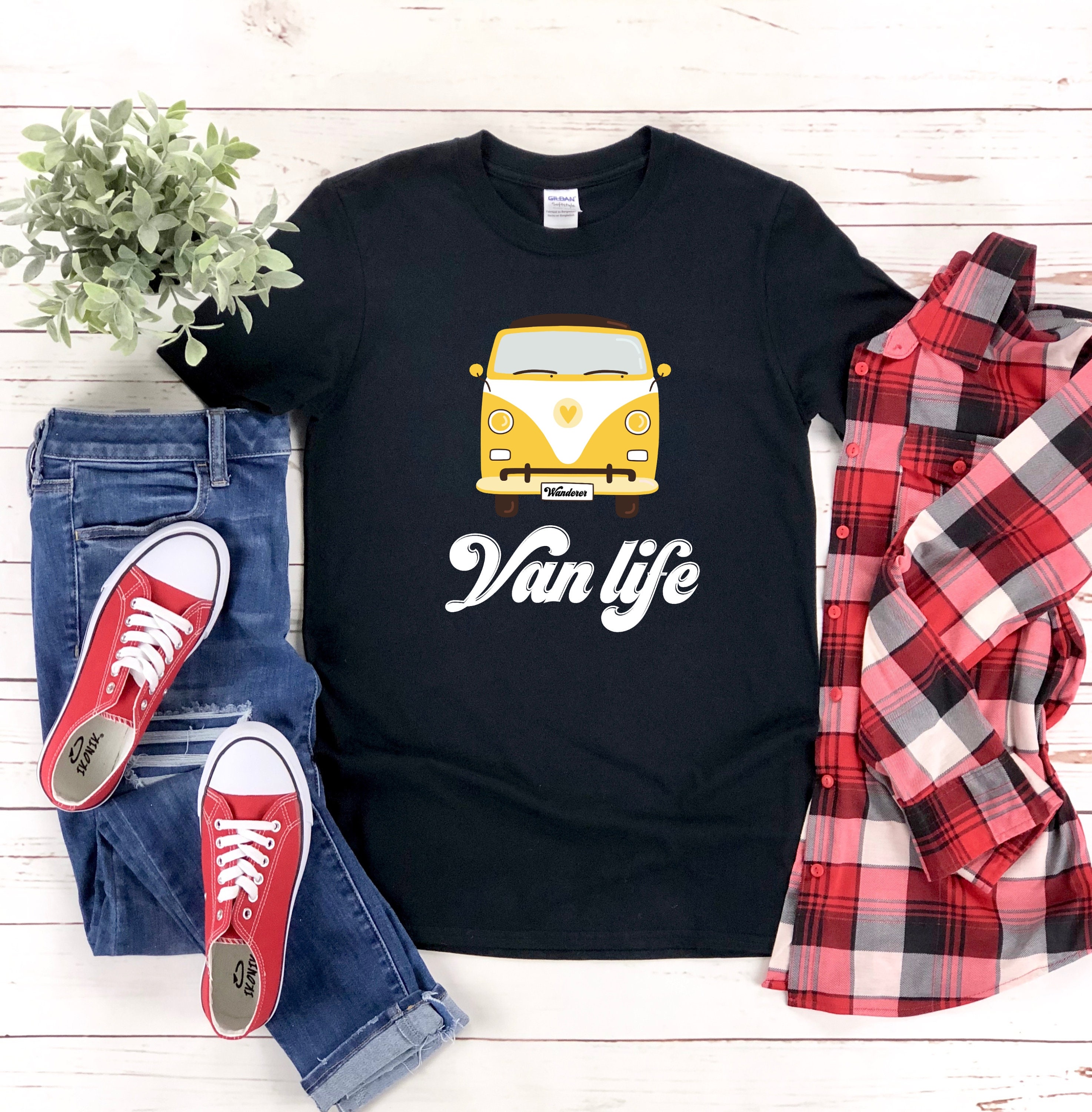 Van life tshirt Hippie van tee road trip tshirt hippe Etsy