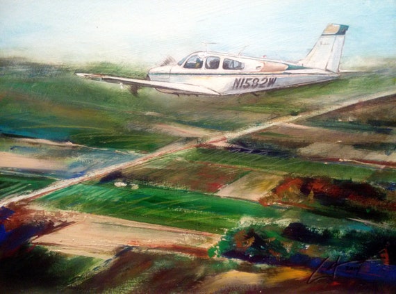 1972 Beechcraft Bonanza G33 by artist, William III