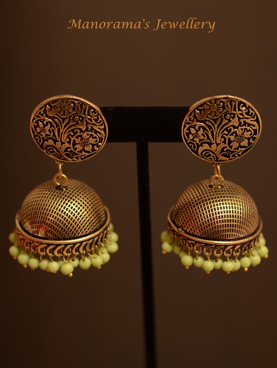 Brass jhumkas online sale