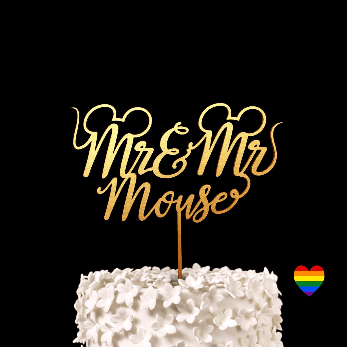 Custom LGBT Disney Cake Topper Keepsake Custom Wedding Cake Etsy