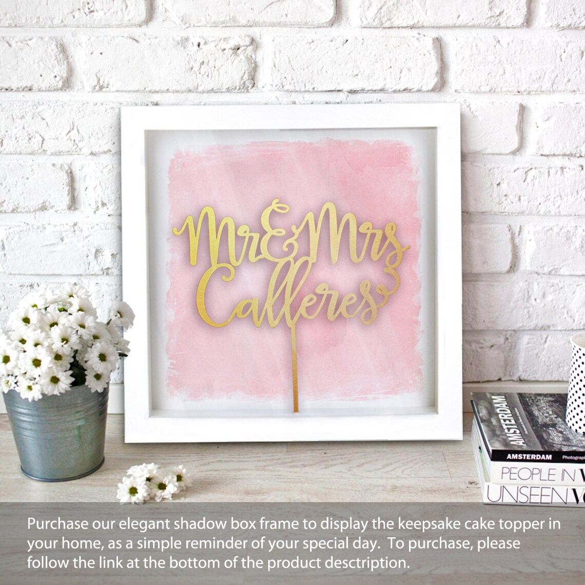 Hooked for Life Wedding Cake Topper Keepsake Wedding Cake Etsy