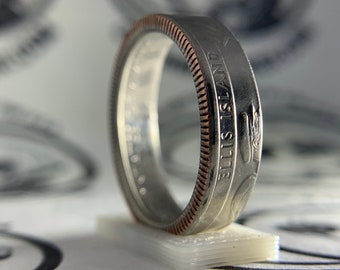 2017 Ellis Island Copper U.S. Quarter Coin Ring