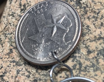 Qualsiasi portachiavi di coin del quartiere di stato degli Stati Uniti, regalo per lui o lei, Home State Quarter Key Chain Regalo
