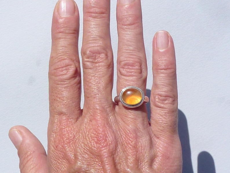 women rings stone ring ring man women size 7 Us ring size 55 gift ring CARNELIAN Silver 925 oval cabochon ORANGE gemstone