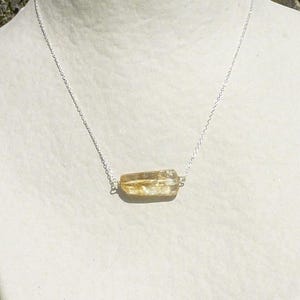 CITRINE NECKLACE 925 Silver Chain, Inexpensive stone necklace, lithotherapy necklace, citrine necklace, women&#39;s gift, women&#39;s birthday fine stone