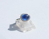 KYANITE oval cabochons Silver 925 ring man women ring size 53 style gemstone ring women gift minimalist gift woman french