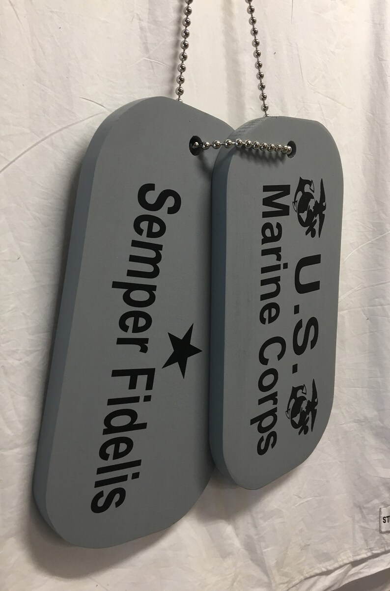 Replica Military Dog Tags U.S. Marine Corps Semper Fidelis | Etsy